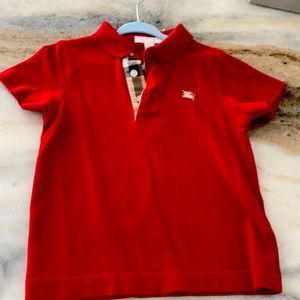 Red Burberry Polo